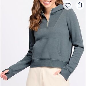 THREADS 4 THOUGHT Tyra Triblend Fleece 1/4-
Zip Sweatshirt in grey size XL BNWT